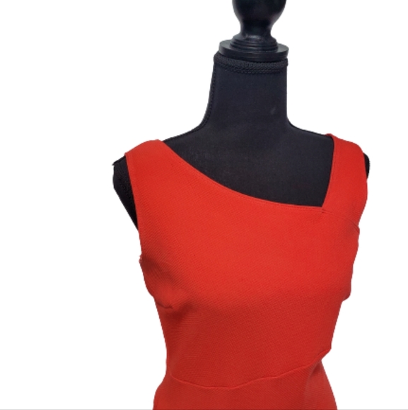 SANGRIA ASYMMETRICAL NECKLINE A-LINE DRESS ( SIZE 6) - Picture 2 of 7